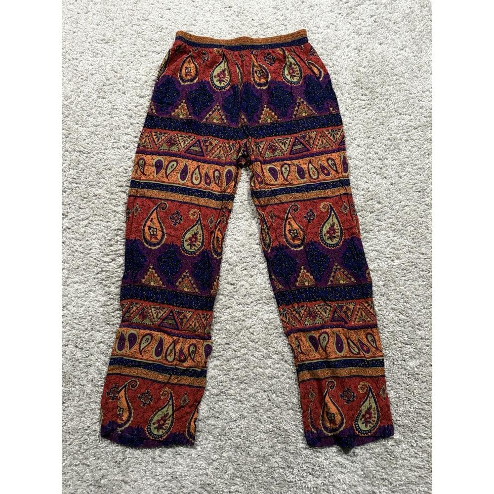 Russ Soft Pants Women's 12 Multicolor Floral Print Made In USA